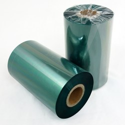 Цветной риббон зеленый 30x300 WAX  25 мм диаметр втулки (1) / намотка OUT