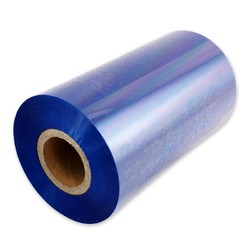 Цветной риббон синий 40x300 WAX  25 мм диаметр втулки (1) / намотка OUT
